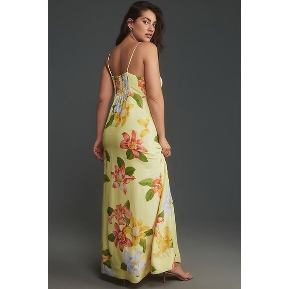 Anthropologie Floral Midi Dress - Yellow and Multicolor - Picture 7 of 12